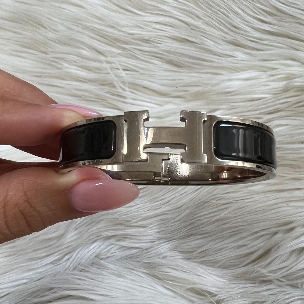 Hermes Black Clic H Bracelet PM